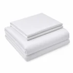 Premium White Cotton Satin Bedsheet – Hotel Quality