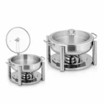 Stainless Steel Round Chafing Dish – Hotel & Buffet Serving Warmer