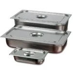 GN container lids in stainless steel and polypropylene