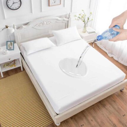 Terry cotton waterproof mattress protector with elastic fit for hotels – INEQUIP