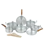Heavy-duty metal finish cookware set with elegant design – INEQUIP