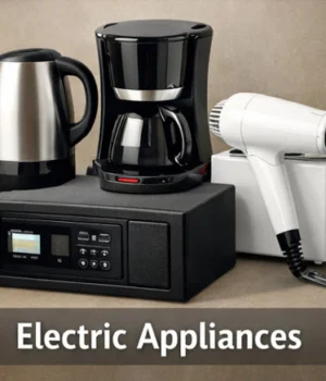INNEQUIP Hotel Supplies commercial electric appliances including hotel kettles, hairdryers, and water boilers for hospitality businesses in Pakistan