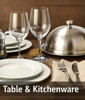 INNEQUIP Hotel Supplies table and kitchenware including crockery, cutlery, glassware, serving items, and hotel dining essentials for hospitality businesses in Pakistan